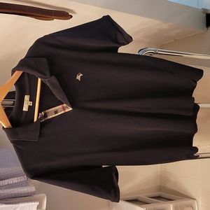 Black Burberry collared shirt Size L
